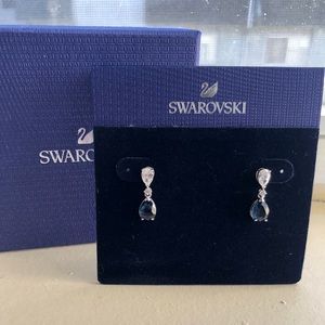 Swarovski Crystal Blue Drop Earrings